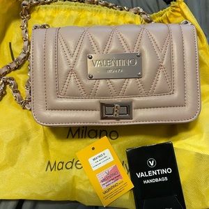 Valentino Beatriz D tan genuine leather bag